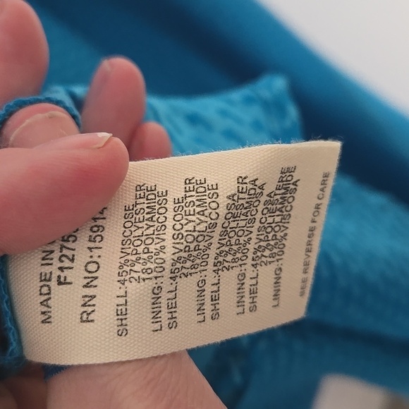 FRNCH Paris bright blue elegant maxi dress dress adjustable straps pockets side - Picture 7 of 7